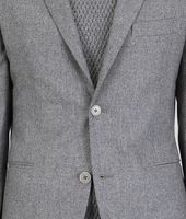Bottega Veneta® New Light Grey Melange Reagle Flannel Jacket Bottega Veneta® New Light Grey Melange Reagle Flannel Jacket