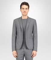 Bottega Veneta® New Light Grey Melange Reagle Flannel Jacket Bottega Veneta® New Light Grey Melange Reagle Flannel Jacket