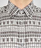 Bottega Veneta® New Light Grey Multiple Window Print Shirt Bottega Veneta® New Light Grey Multiple Window Print Shirt