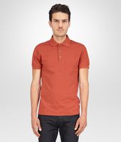 Bottega Veneta® POLOSHIRT AUS ROBUSTEM PIKEE BURNT RED Bottega Veneta® POLOSHIRT AUS ROBUSTEM PIKEE BURNT RED
