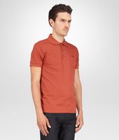 Bottega Veneta® POLOSHIRT AUS ROBUSTEM PIKEE BURNT RED Bottega Veneta® POLOSHIRT AUS ROBUSTEM PIKEE BURNT RED