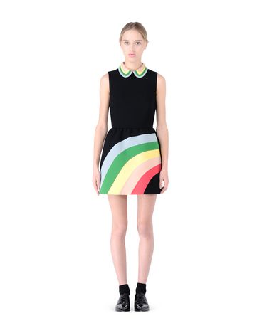 REDValentino Abito tech con intarsio arcobaleno