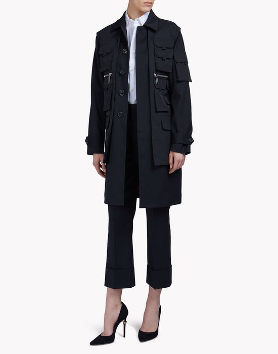 multi-pocket wool coat coats & jackets Woman Dsquared2