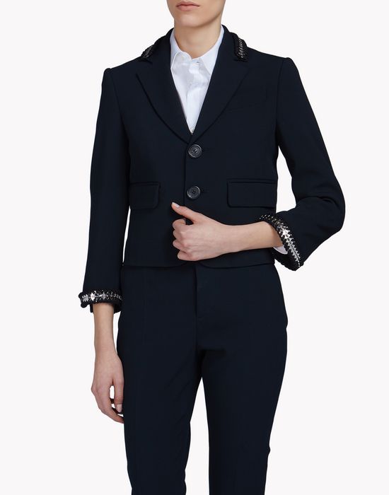 metallic coin embroidered blazer coats & jackets Woman Dsquared2