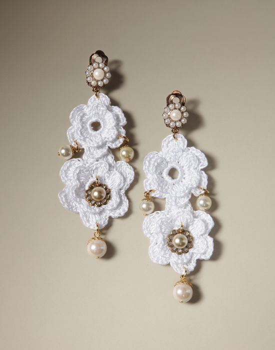 CROCHET CLIP ON EARRINGS - Earrings - Dolce&Gabbana - Winter 2014 CROCHET CLIP ON EARRINGS - Earrings - Dolce&Gabbana - Winter 2014