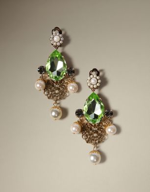 CLIP ON EARRINGS WITH CRYSTALS - Earrings - Dolce&Gabbana - Winter 2014 CLIP ON EARRINGS WITH CRYSTALS - Earrings - Dolce&Gabbana - Winter 2014