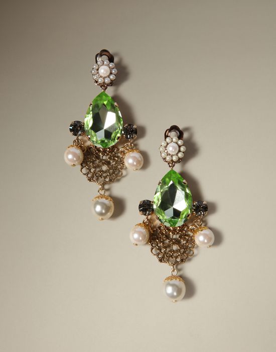CLIP ON EARRINGS WITH CRYSTALS - Earrings - Dolce&Gabbana - Winter 2014 CLIP ON EARRINGS WITH CRYSTALS - Earrings - Dolce&Gabbana - Winter 2014