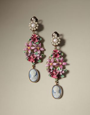 HANDPAINTED EARRINGS - Earrings - Dolce&Gabbana - Winter 2014 HANDPAINTED EARRINGS - Earrings - Dolce&Gabbana - Winter 2014