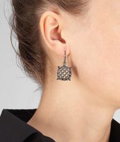 Bottega Veneta® Oxydized Rete Earring Bottega Veneta® Oxydized Rete Earring