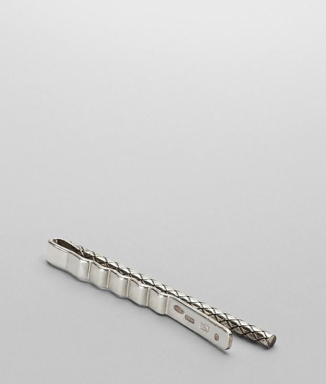 BOTTEGA VENETA Intrecciato Silver Tie Clip Money clip U fp