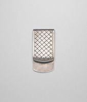 Bottega Veneta® Intrecciato Silver Money Clip Bottega Veneta® Intrecciato Silver Money Clip