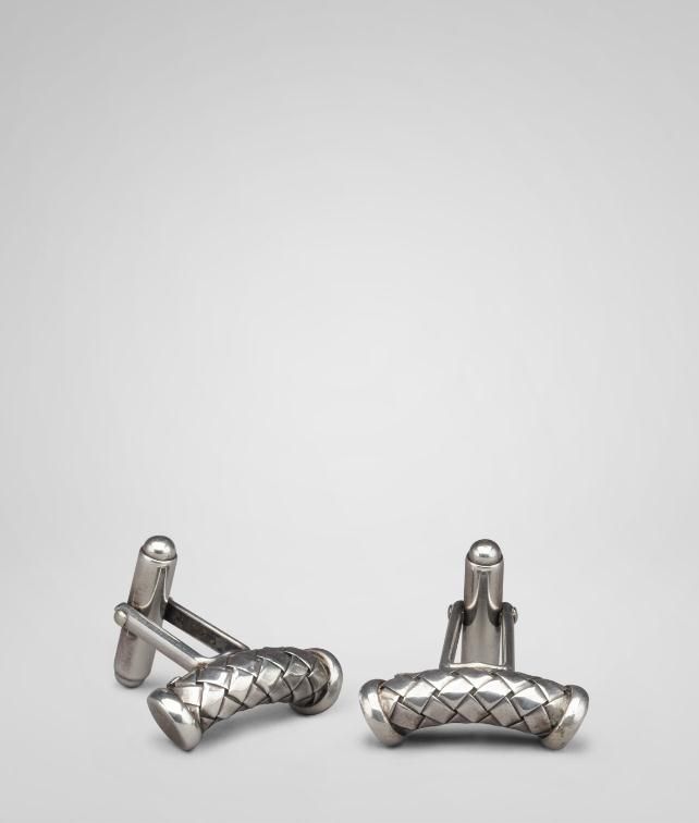 BOTTEGA VENETA Intrecciato Silver Cufflinks Cufflinks U fp