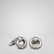 Intrecciato Silver Cufflinks - Cufflinks and tie pins - BOTTEGA VENETA - PE13 - 540