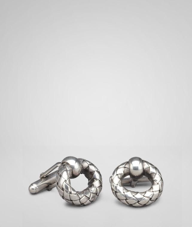 BOTTEGA VENETA Intrecciato Silver Cufflinks Cufflinks U fp