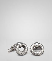 Bottega Veneta® Intrecciato Silver Cufflinks Bottega Veneta® Intrecciato Silver Cufflinks