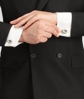 Bottega Veneta® Intrecciato Silver Cufflinks Bottega Veneta® Intrecciato Silver Cufflinks
