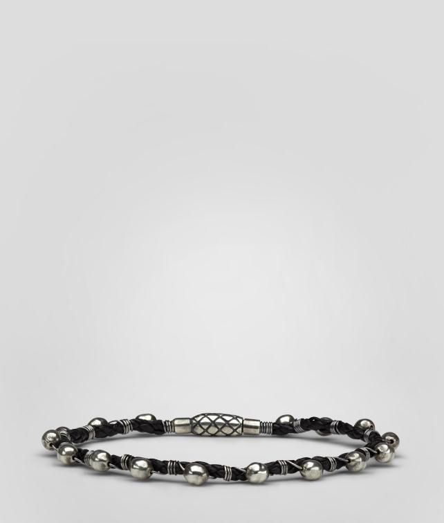BOTTEGA VENETA Intrecciato Oxydized Silver Nappa Bracelet Bracelet U fp