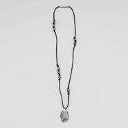 Naturale Agata Oxydized Silver Nappa Pendant - Necklace - BOTTEGA VENETA - PE13 - 325