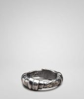 Bottega Veneta® Intrecciato Oxydized Silver Ring Bottega Veneta® Intrecciato Oxydized Silver Ring