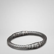 Intrecciato Oxydized Silver Bracelet - Bracelet - BOTTEGA VENETA - PE13 - 930