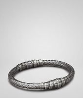 Bottega Veneta® Intrecciato Oxydized Silver Bracelet Bottega Veneta® Intrecciato Oxydized Silver Bracelet