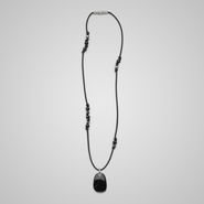 Naturale Onice Oxydized Silver Nappa Pendant - Necklace - BOTTEGA VENETA - PE13 - 325