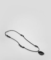 NecklaceJewelleryNappa leather, 925/1000 silver, OnyxBlack Bottega Veneta®