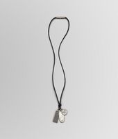 Bottega Veneta® Cuir Oxydized Silver Nappa Pendant Bottega Veneta® Cuir Oxydized Silver Nappa Pendant