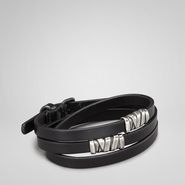 Cuir Oxydized Black Silver Bracelet - - BOTTEGA VENETA - PE13 - 380