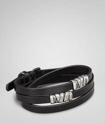 BraceletJewellerySilver, LeatherBlack Bottega Veneta®