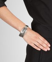 Bottega Veneta® Intrecciato Antique Silver Bracelet Bottega Veneta® Intrecciato Antique Silver Bracelet
