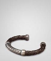 Bottega Veneta® Intrecciato Silver Nappa Bracelet Bottega Veneta® Intrecciato Silver Nappa Bracelet