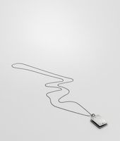 Bottega Veneta® Intrecciato Oxydized Silver Pendant Bottega Veneta® Intrecciato Oxydized Silver Pendant