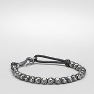 Nero Oxydized Silver Nappa Bracelet - - BOTTEGA VENETA - PE13 - 580