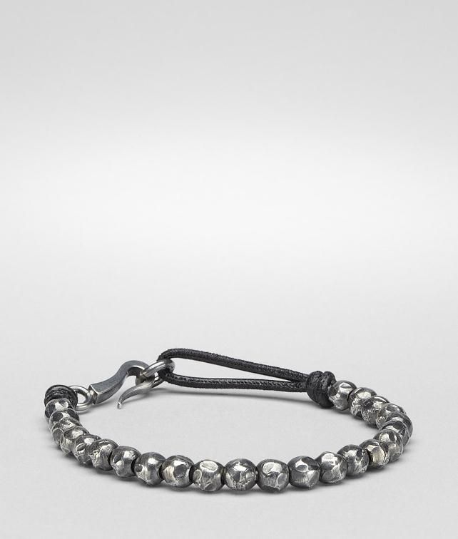 BOTTEGA VENETA Nero Oxydized Silver Nappa Bracelet Bracelet U fp