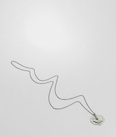 Bottega Veneta® Intrecciato Oxydized Silver Pendant Bottega Veneta® Intrecciato Oxydized Silver Pendant