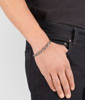 Bottega Veneta® Intrecciato Oxydized Silver Bracelet Bottega Veneta® Intrecciato Oxydized Silver Bracelet