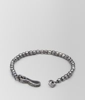 Bottega Veneta® Intrecciato Oxydized Silver Bracelet Bottega Veneta® Intrecciato Oxydized Silver Bracelet