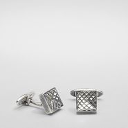 Intrecciato Antique Silver Cufflinks - Cufflinks and tie pins - BOTTEGA VENETA - PE13 - 620