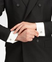 Bottega Veneta® Intrecciato Antique Silver Cufflinks Bottega Veneta® Intrecciato Antique Silver Cufflinks