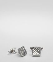 Bottega Veneta® Intrecciato Antique Silver Cufflinks Bottega Veneta® Intrecciato Antique Silver Cufflinks