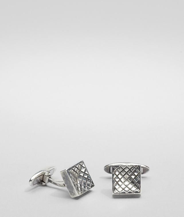 BOTTEGA VENETA Intrecciato Antique Silver Cufflinks Cufflinks U fp