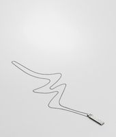 Bottega Veneta® Intrecciato Oxydized Silver Pendant Bottega Veneta® Intrecciato Oxydized Silver Pendant