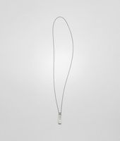Bottega Veneta® Intrecciato Oxydized Silver Pendant Bottega Veneta® Intrecciato Oxydized Silver Pendant