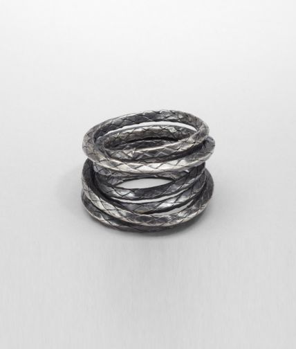 BOTTEGA VENETA - Intrecciato Oxydized Ring