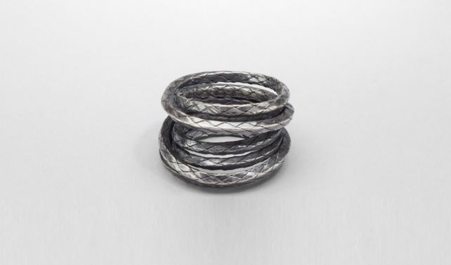 BOTTEGA VENETA - Intrecciato Oxydized Ring