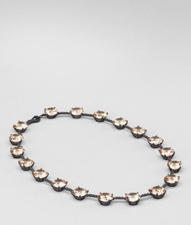 BOTTEGA VENETA Oxydized Zircon Necklace Necklace D fp