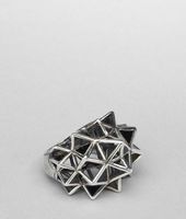 Bottega Veneta® Enamelled Antique Silver Ring Bottega Veneta® Enamelled Antique Silver Ring