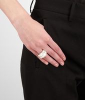 Bottega Veneta® Enamelled Antique Silver Ring Bottega Veneta® Enamelled Antique Silver Ring