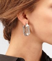 Bottega Veneta® Enamelled Antique Silver Earring Bottega Veneta® Enamelled Antique Silver Earring